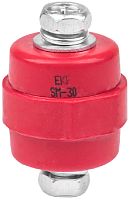 Изолятор силовой шинный EKF PROxima SM30 (М8) с болтом красный картинка 